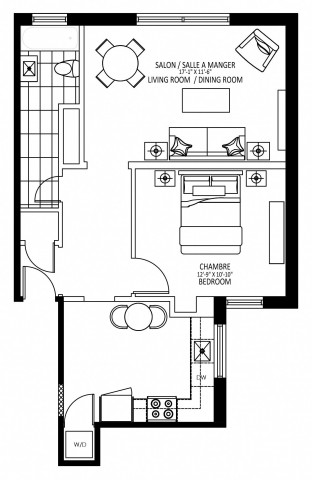Notre-Dame-de-Grace Apartment 1 b. $1,649/month. Apartment for rent in Notre-Dame-de-Grace