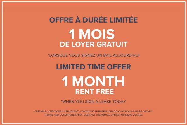 Ste-Rose Apartment 1 b. $1,595/month. Apartment for rent in Ste-Rose