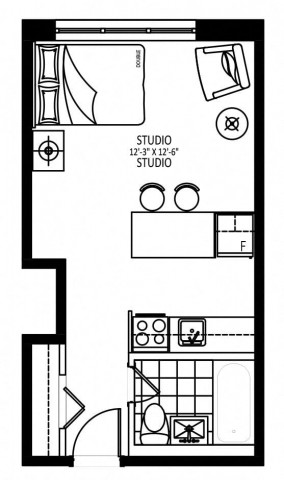 Plateau Mont-Royal Apartment Studio $1,339/month. Apartment for rent in Plateau Mont-Royal