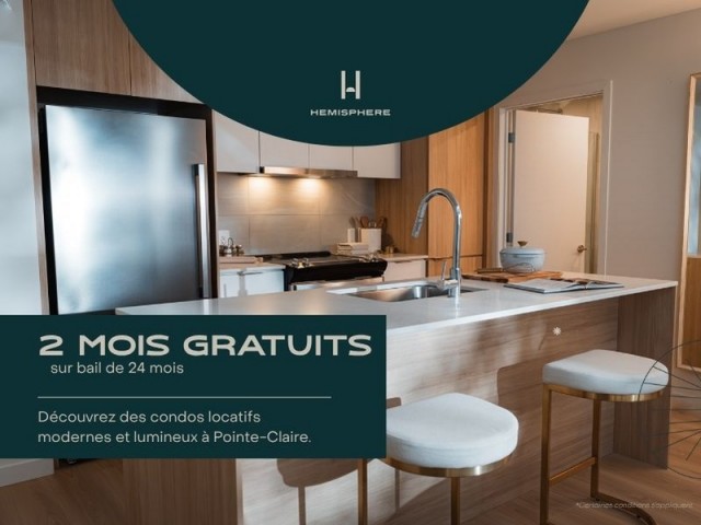 Pointe-Claire Apartment 2 b. $2,270/month. Apartment for rent in Pointe-Claire