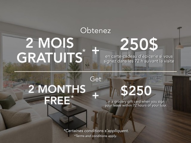 Chateauguay Apartment 2 b. $2,000/month. Apartment for rent in Chateauguay