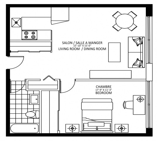St-Michel Apartment 1 b. $1,719/month. Apartment for rent in St-Michel