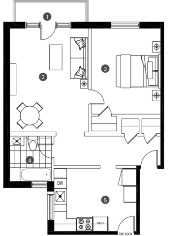 Notre-Dame-de-Grace Apartment 1 b. $1,949/month. Apartment for rent in Notre-Dame-de-Grace